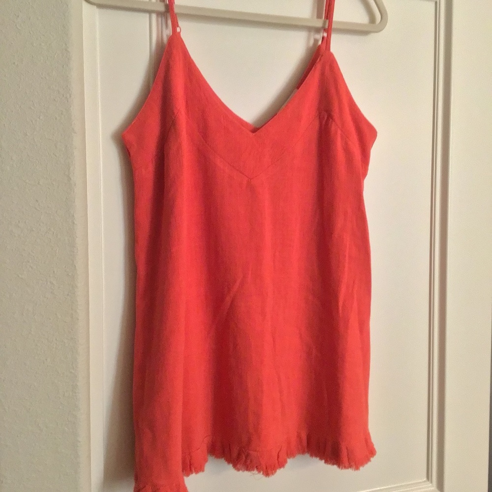 Umgee no sleeve orange top